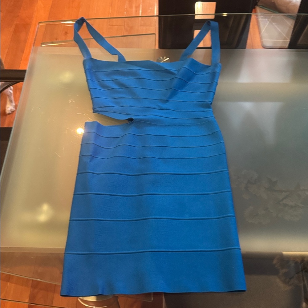 Herve Leger Vibrant Blue Dress
